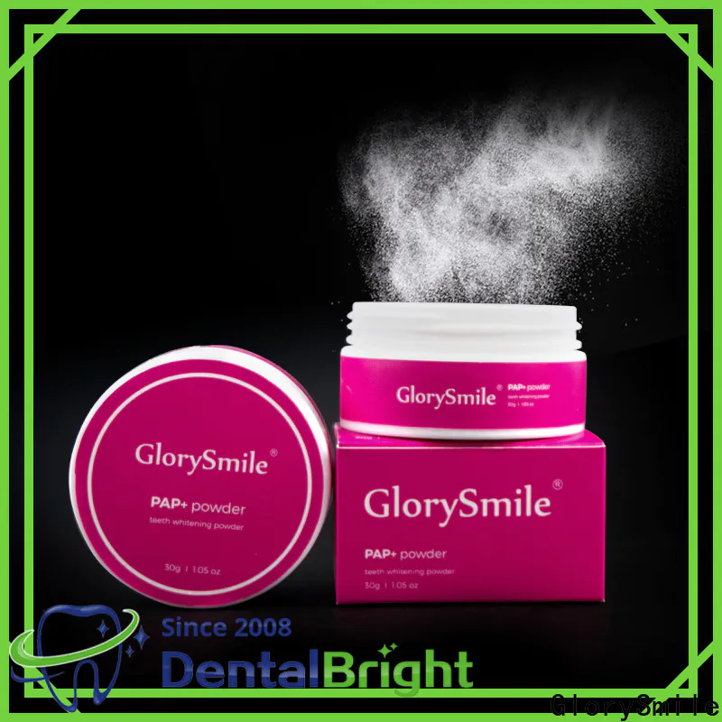 GlorySmile Custom ODM activated charcoal natural teeth whitening powder reputable manufacturer for home usage