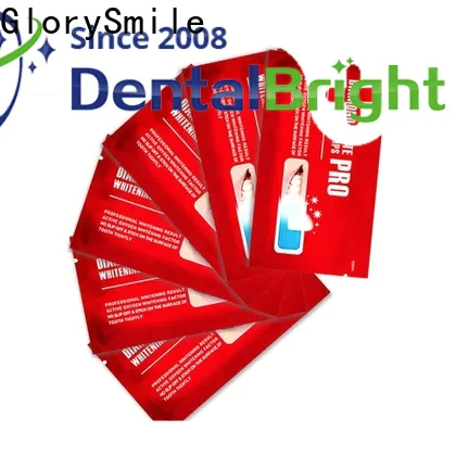 GlorySmile Bulk purchase high quality 3d white teeth whitening strips Suppliers for home usage