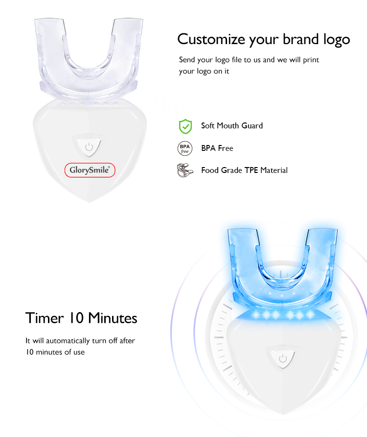 GlorySmile Bulk buy high quality teeth whitening kit with led light Suppliers for home usage-3
