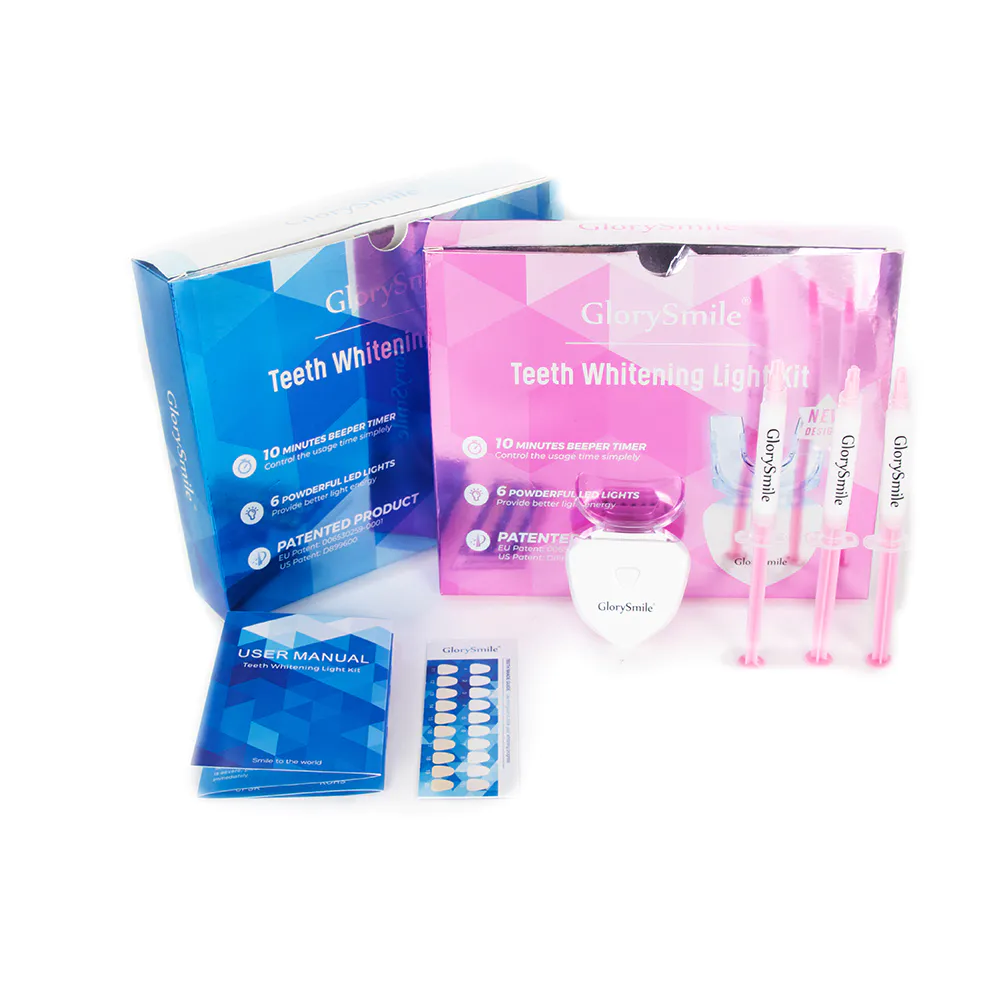 private logo 10mins led light teeth whitening kits with tray