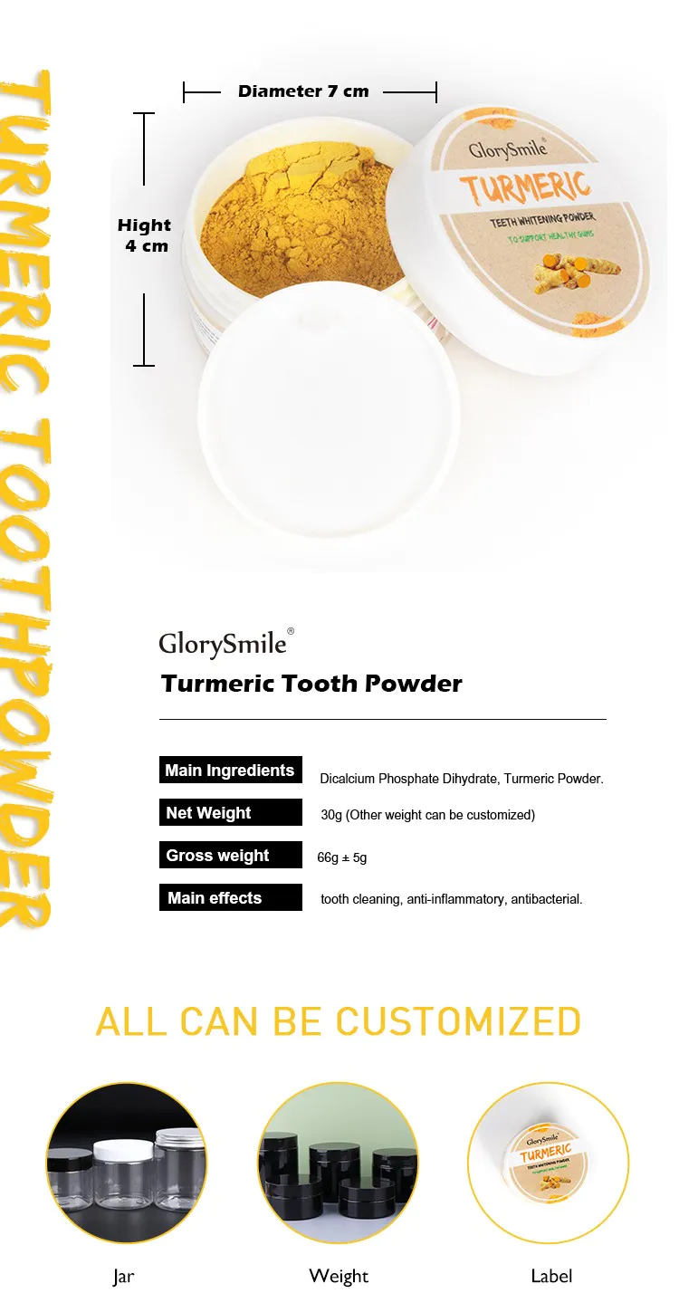 GlorySmile OEM high quality whitening teeth powder factory for home usage
