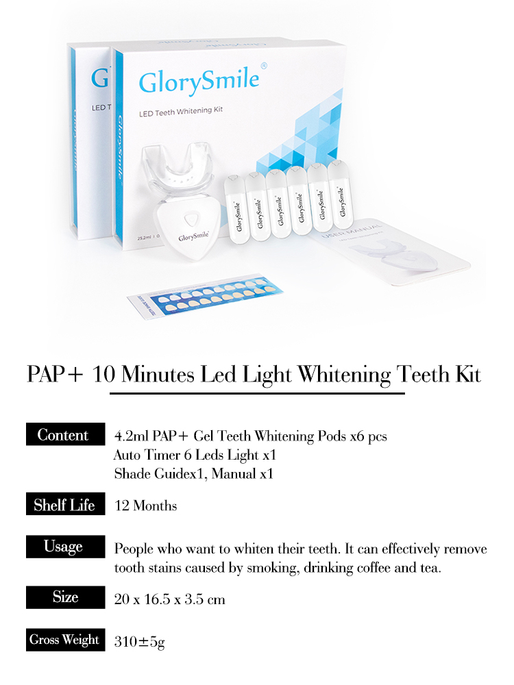 GlorySmile Wholesale high quality led teeth whitening home kit Suppliers for teeth-2