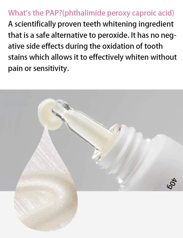 Custom high quality pap teeth whitening gel manufacturers for teeth