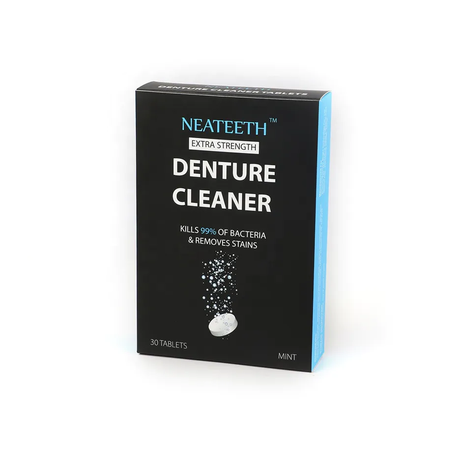 30 Denture Cleaning Tablet OEM Dental Teeth Retainer Cleaner Bacteria