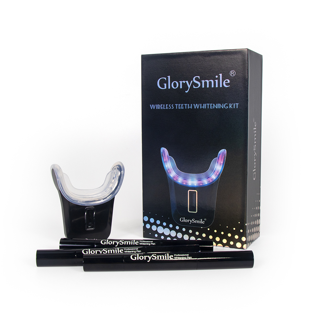 Latest Custom Glorysmile Teeth Whitening Kits With Led Light 32 Led Bulbs Hot Selling Private Label Home