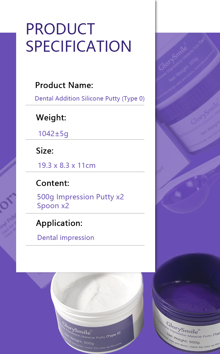 GlorySmile Custom high quality dental silicone impression putty Supply for whitening teeth-5