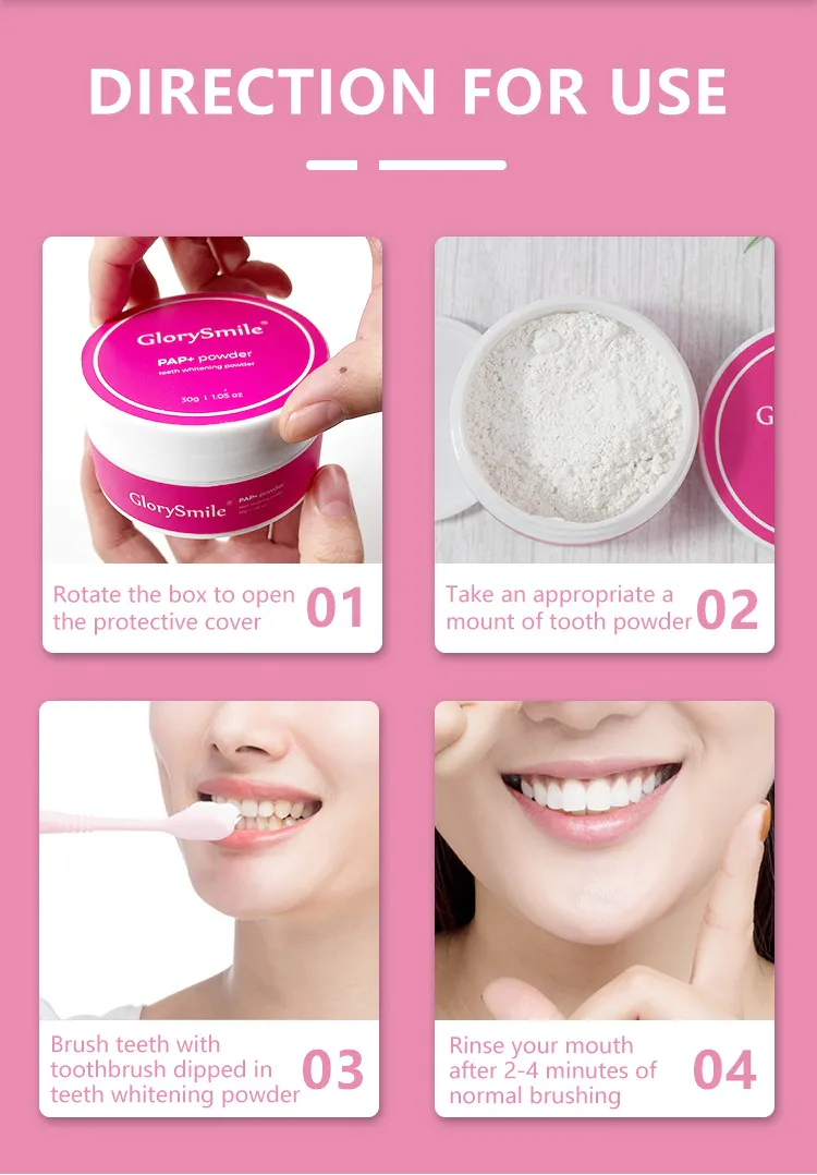 GlorySmile OEM smiles teeth whitening powder manufacturers for dental bright