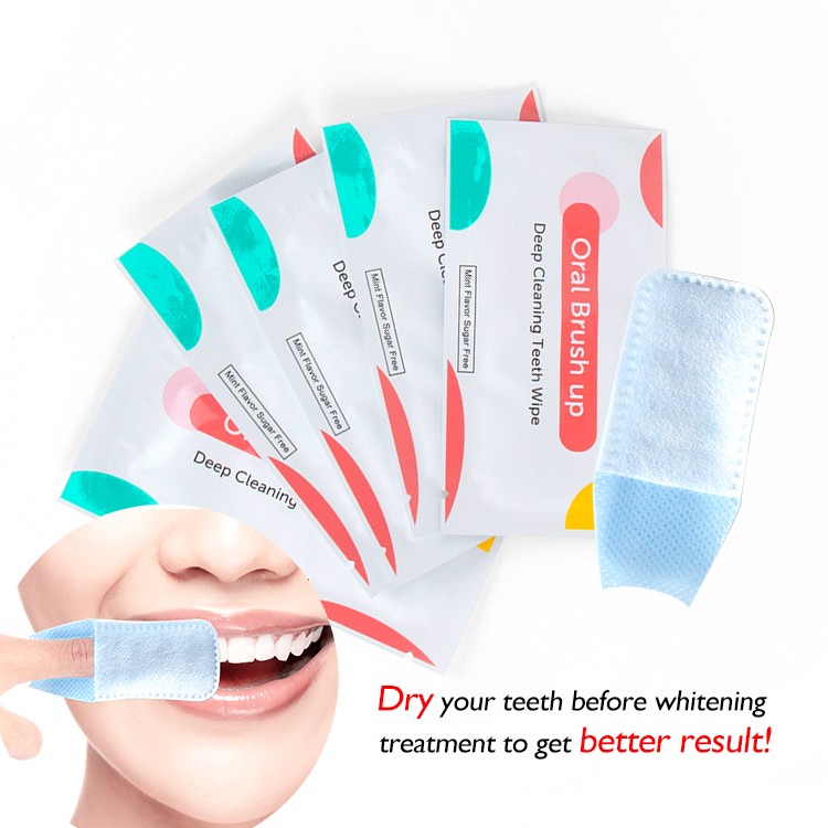 OEM ODM Deep Cleaning Teeth Wipes Finger Brush Teeth Wipes Oral Brush Up-2
