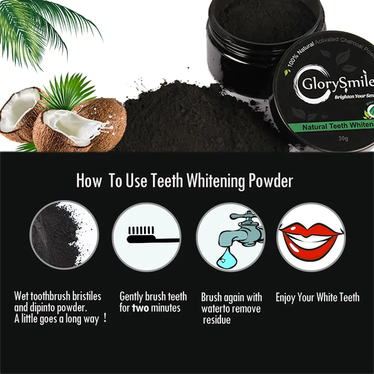 GlorySmile best activated charcoal powder order now for home usage