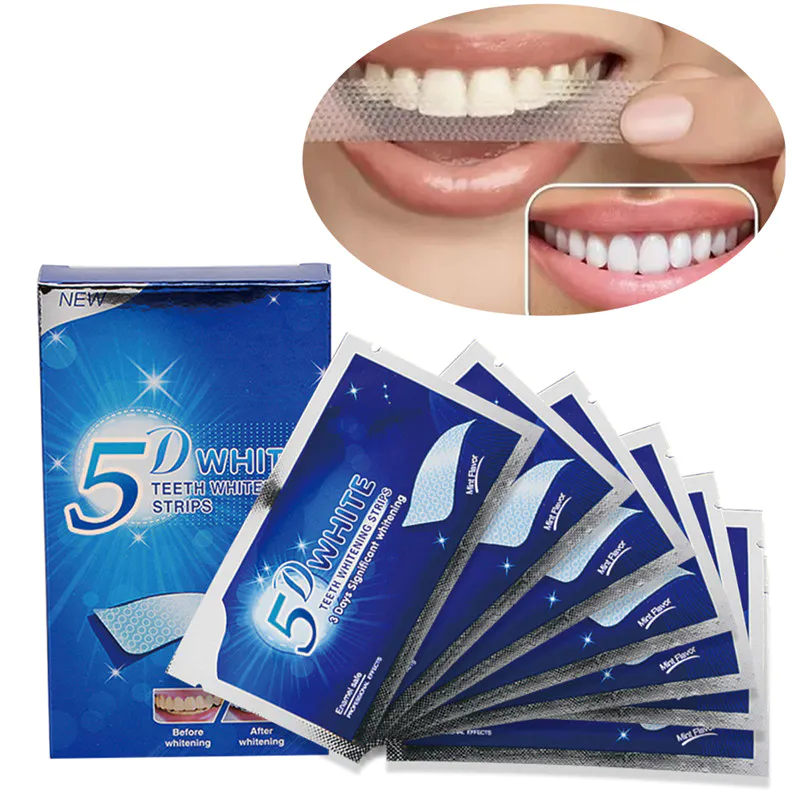 OEM Teeth Whitening Strips Wholesale 5D Oral Hygiene Care Bleach For Sensitive Teeth