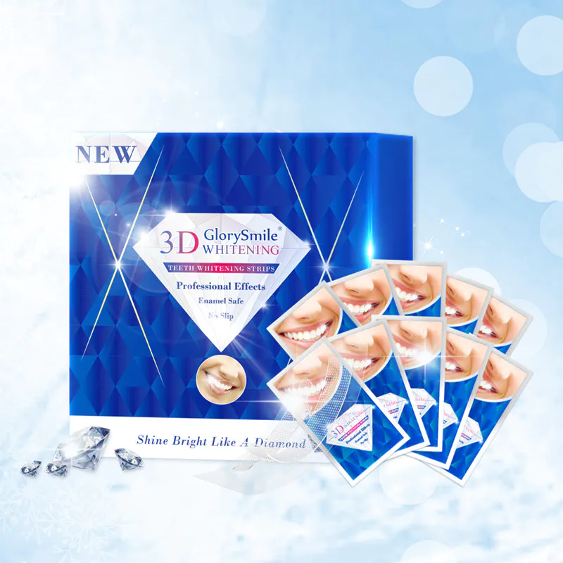 3D Professional Private Label Logo Wholesale Natural OEM Enamel Safe Non Peroxide Teeth Whitening Strips