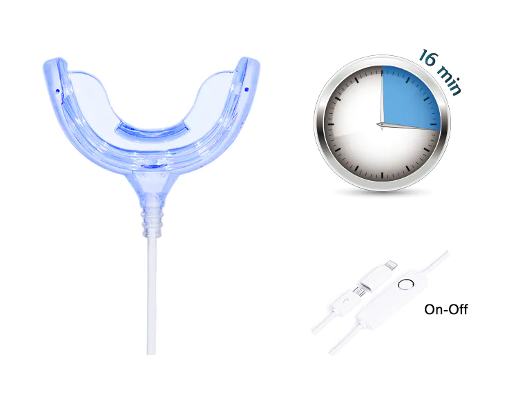 rechargeable home led teeth whitening kit for business