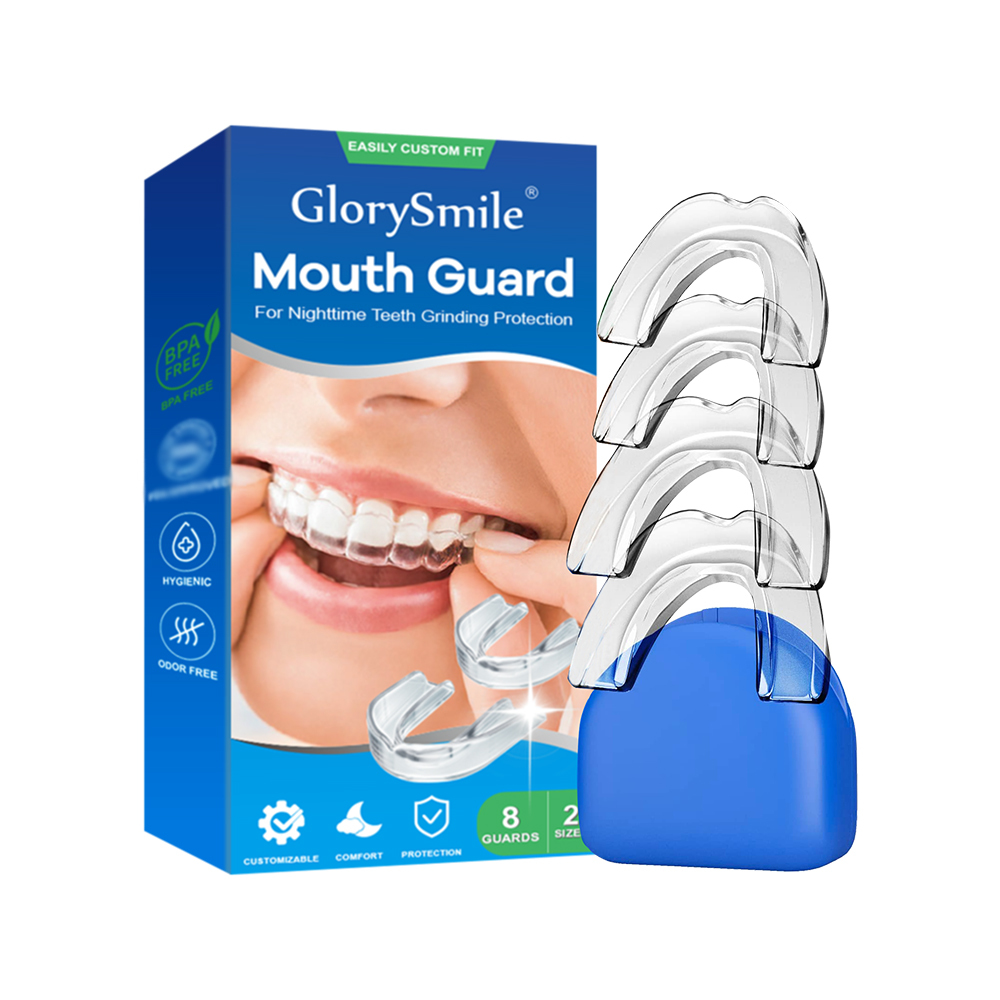 4 Pairs Wholesale BPA Free Material Silicone Night Mouth Guard Kit for Teeth Grinding Sport Athletic Whitening Tray