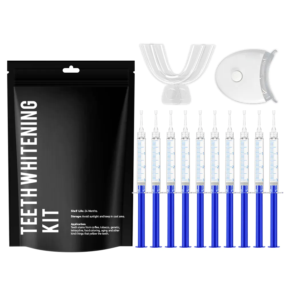 GlorySmile Home Teeth Whitening kit 4 Gel Syringes Thermoplastic Tray With Bag